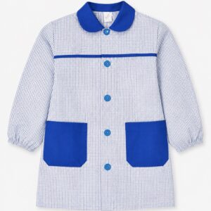 Bata azul- cuello azul
